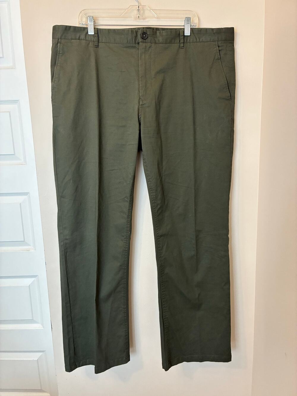 7 Diamonds Straight Fit Chino Pants Green Men's 40x32